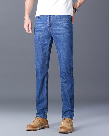Men's Slim Jeans Business Straight Micro Elastic