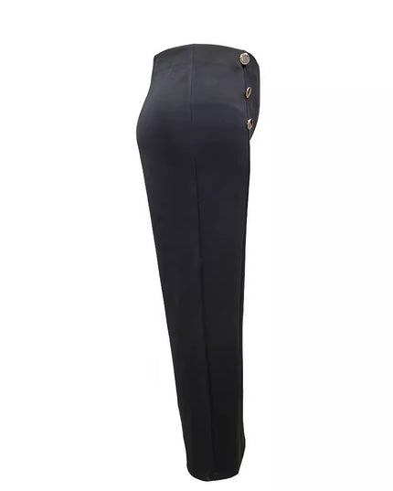 Plus Size Women's Casual Tight Straight-leg Trousers