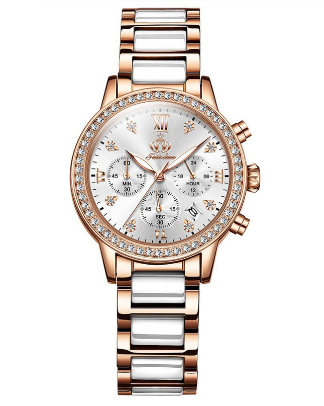 Simple Rhinestone Quartz Watch Waterproof Women's Watch