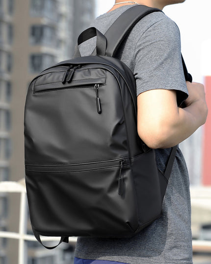 Fashionable Simple Solid Color Large Capacity Backpack