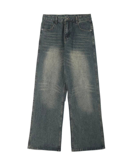 Washed Distressed Loose Jeans For Men