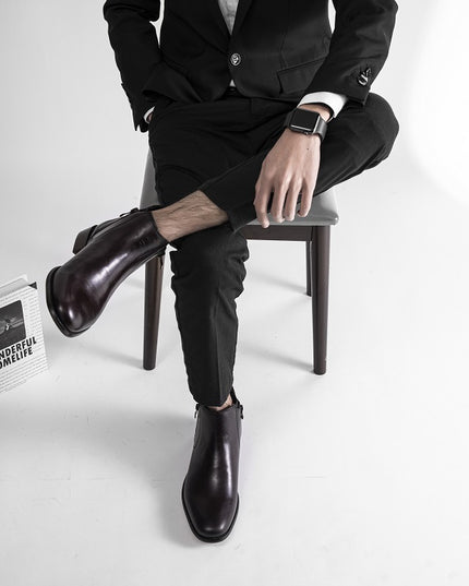 First Layer Cowhide  Boots Men's Leather