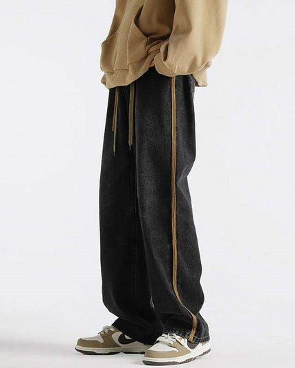 Men's Spring Retro Washed Loose Straight Casual Pants