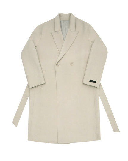 Men's Woolen Coat With Long Thickness Over The Knee