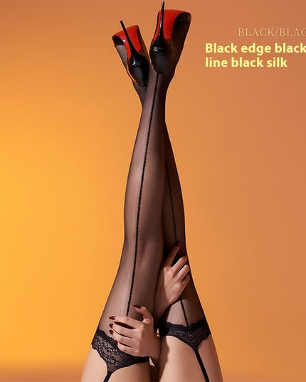 Lace Stockings With Garter Belt Aurora Shiny Lace Stockings Free Shiny Ultra-thin