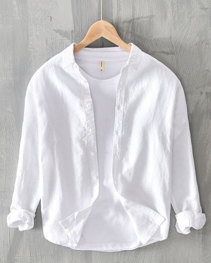 Men's Thin Cotton And Linen Casual Long-sleeved Shirt