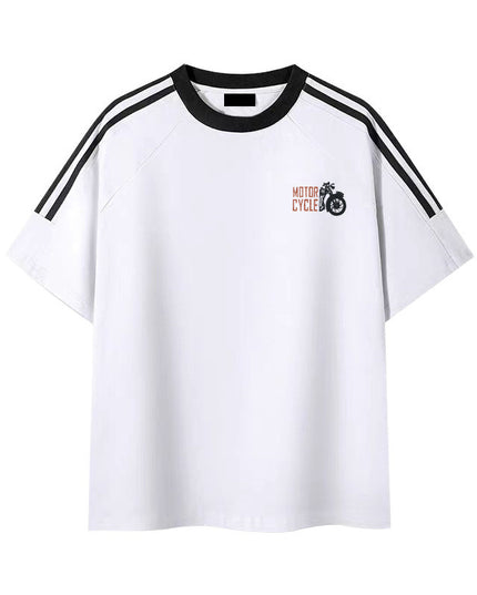 Summer Short-sleeved T-shirt Student Top Round Neck