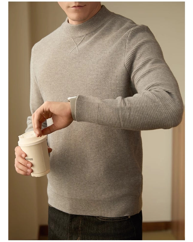 Men's Thickened Long-sleeved Round Neck Simple Casual All-match Sweater