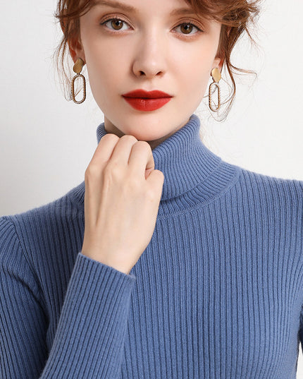 New Sweater Women's Turtleneck Pullover Slim Bottoming Shirt Thickened