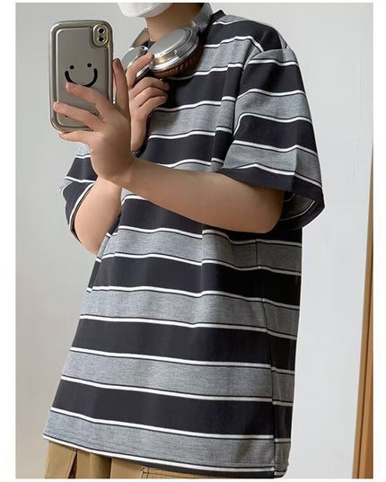 Men's Summer Japanese Vintage Stripe T-shirt