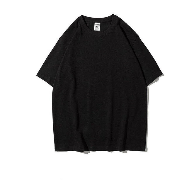 Work Clothes Embroidery Loose Round Neck Cotton Men's Short-sleeved T-shirt