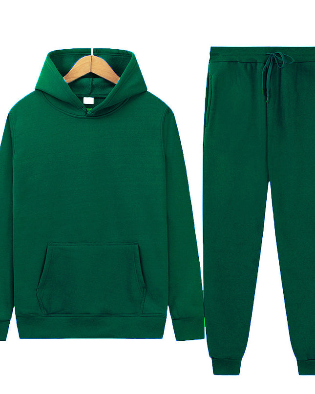 Men's Sport Suit Solid Color Light Board Fleece Warm
