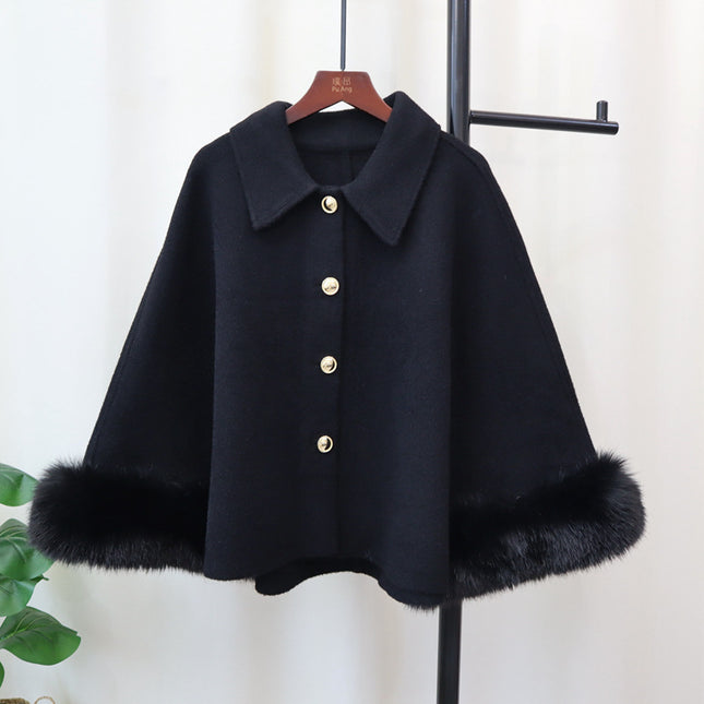 Women's Autumn And Winter New Classic Style Knitted Cloak Coat Shawl