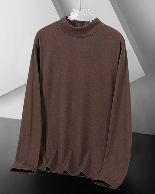 Double-sided Dralon Semi-high Collar Warm Men's Undershirt