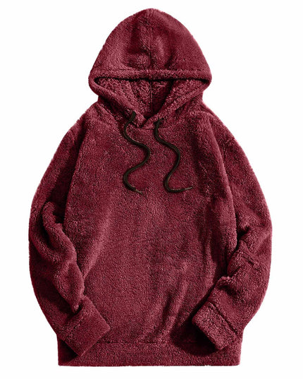 Autumn And Winter Thickening Double-sided Velvet Casual Loose Long-sleeved Hooded Sweater