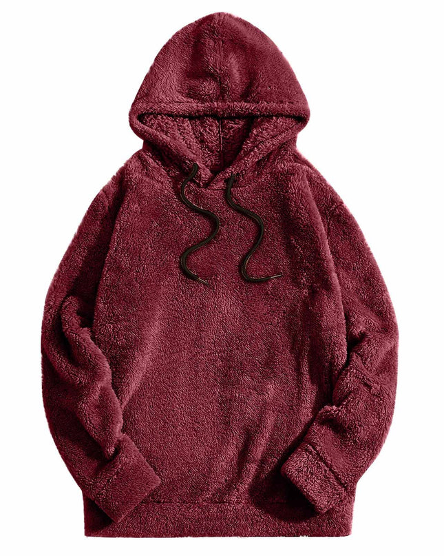 Autumn And Winter Thickening Double-sided Velvet Casual Loose Long-sleeved Hooded Sweater