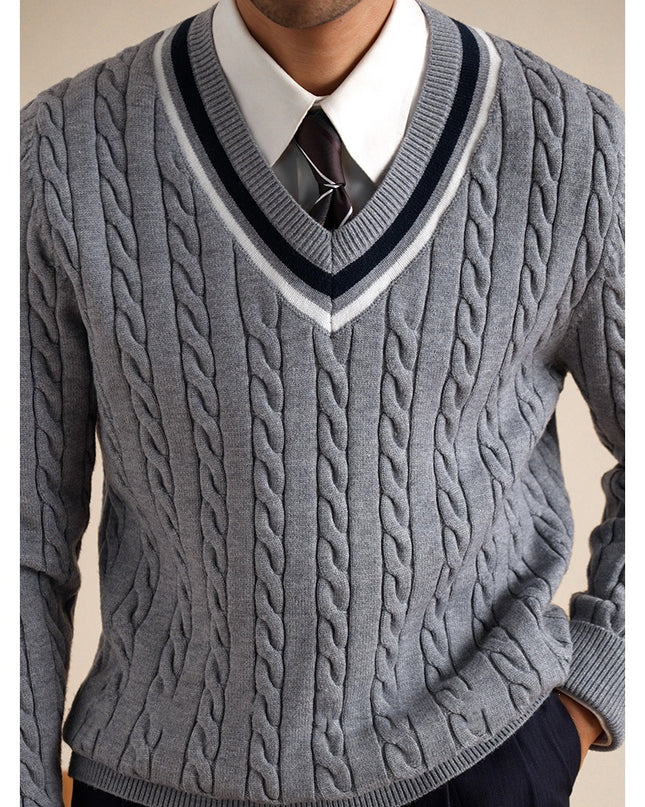 Men's College Style Casual Base Ride Thermal Head Cover Knitwear