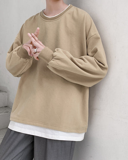 Men's Loose Round Neck Pullover T-shirt