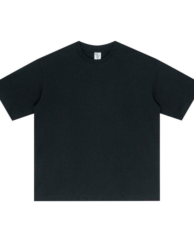Street Long-staple Cotton Solid Color Short Sleeve