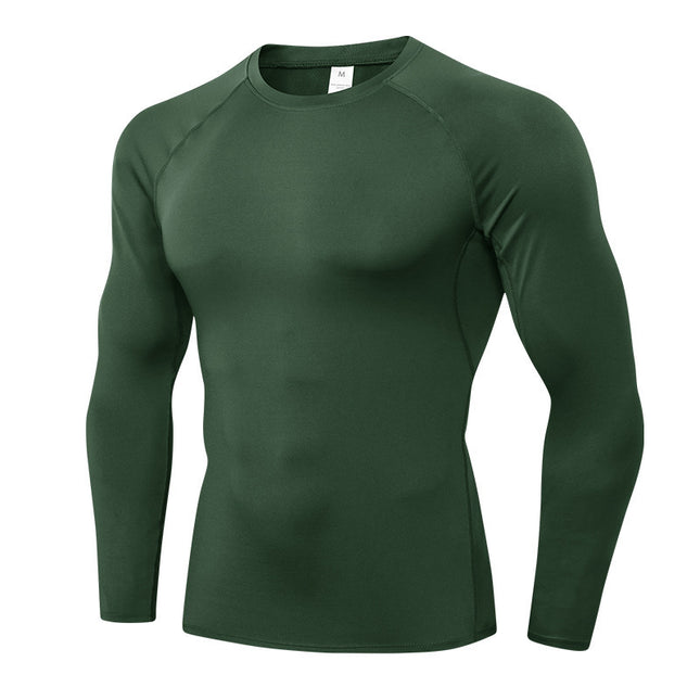 Workout Clothes Men's Long Sleeve Quick-drying High Elastic Tights