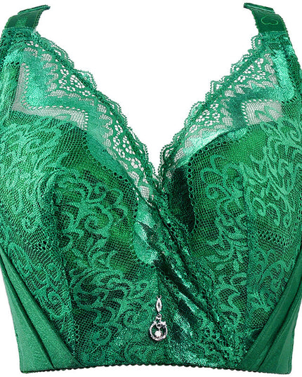 Thin Plus Size Bra Big Chest Small Lace Full Cup Bra