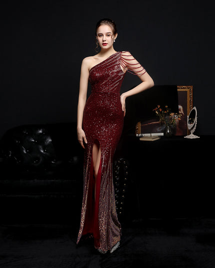Party Evening Dress Sexy Long Section Was Thin Toast Bride