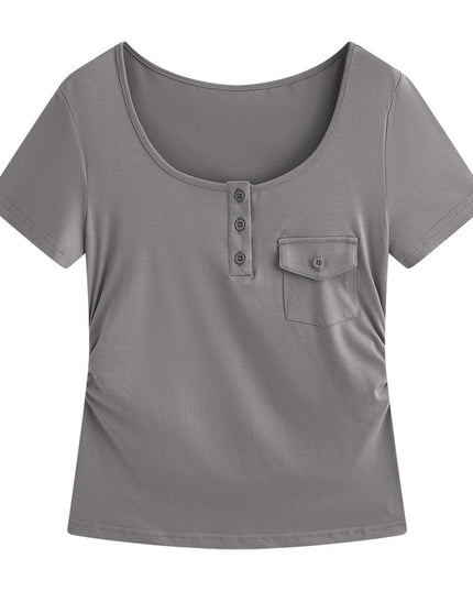 Soft And Slim Short Sleeved Top T-shirt