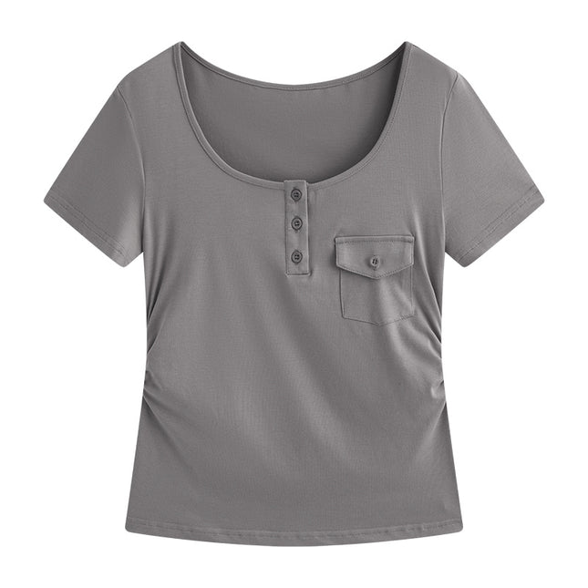 Soft And Slim Short Sleeved Top T-shirt