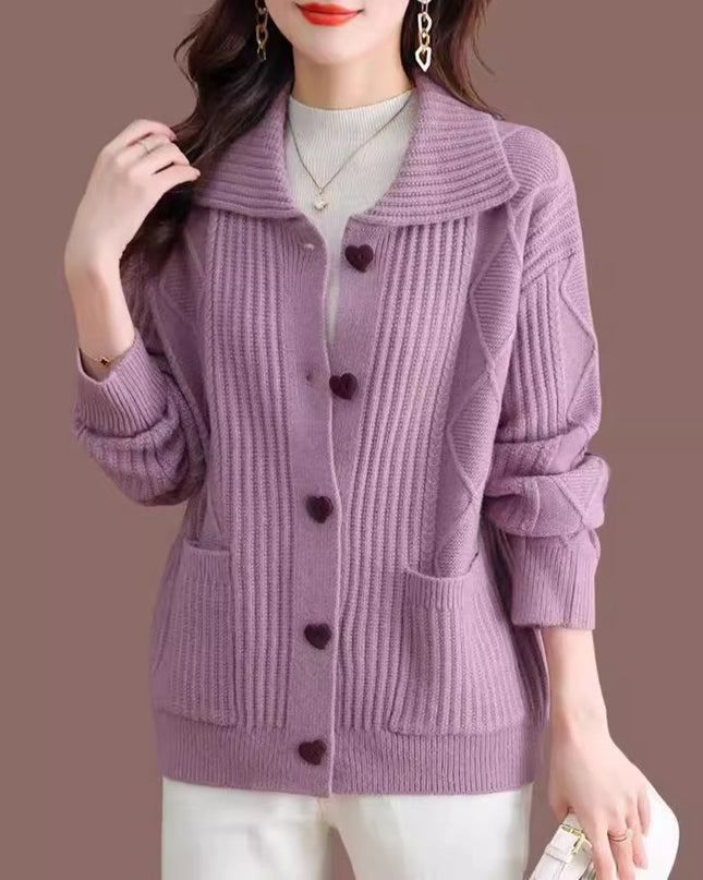 Outerwear Loose Casual Stretch Long Sleeve Sweater
