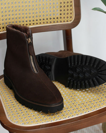 British Thick Height Increasing Snow Boots Platform Boots