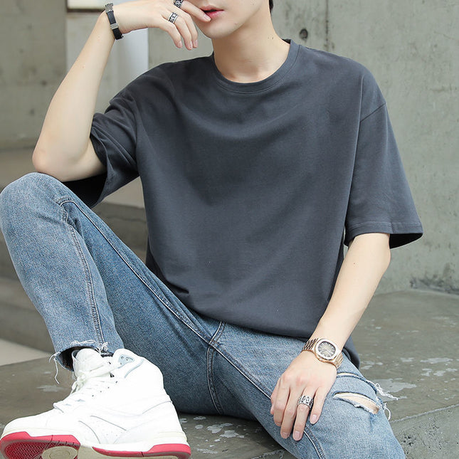 Men's Solid Color Short-sleeved T-shirt