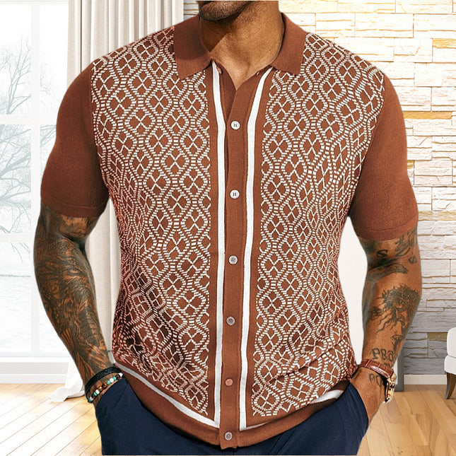 European And American Style Men's Casual Jacquard Sweater