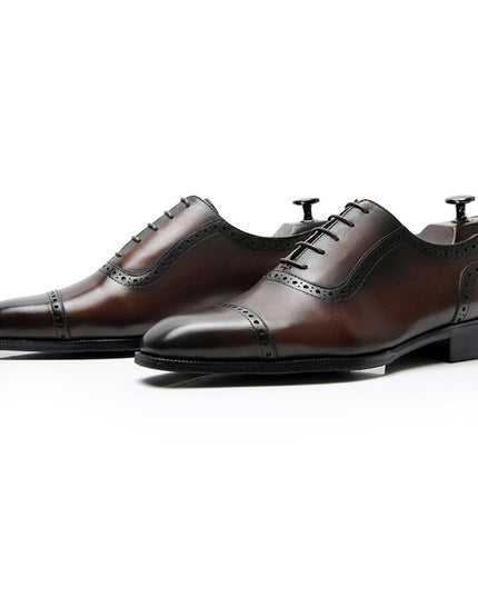 Business Office Oxford Shoes Brogue Leather Shoes Men's Leather