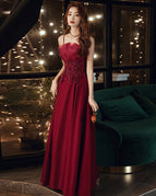 Wine red long