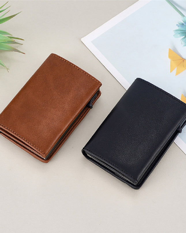 PU Cassette Rfid Blocking Aluminum Alloy Polyurethane Card Mount