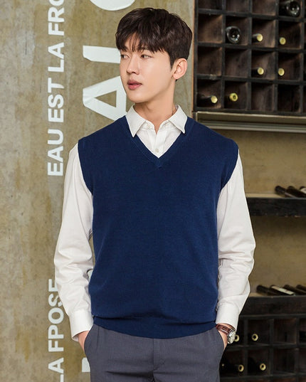 Pullover Knitting Men's Vest Autumn And Winter Clothing