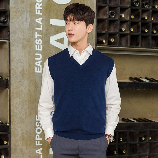 Pullover Knitting Men's Vest Autumn And Winter Clothing