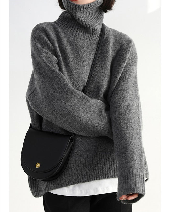 Women's Turtleneck Sweater Vintage Thickened Sweater