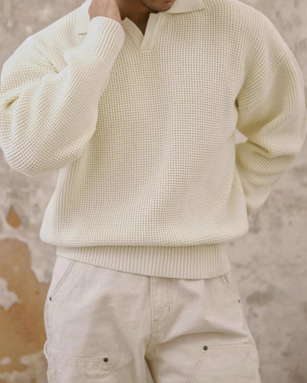 Thickened Sweater Men's All Cotton Loose Casual Sweater American Retro