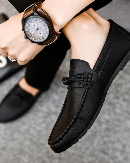 Korean Style Men's Casual Leather Shoes Soft Bottom