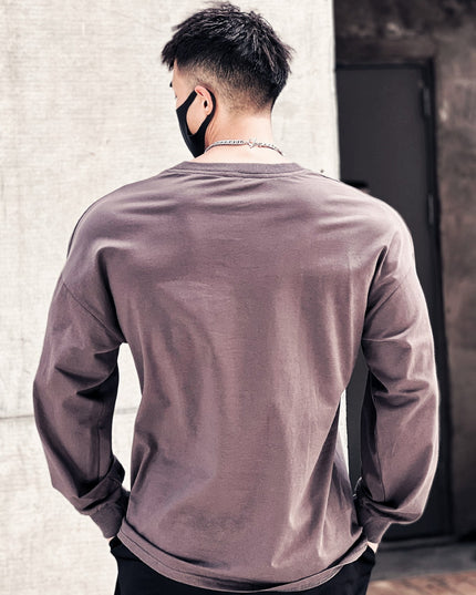 Loose Fitness Clothes Sports Clothes Long Sleeve T-shirt Pullover Hoodie Thin Section Men