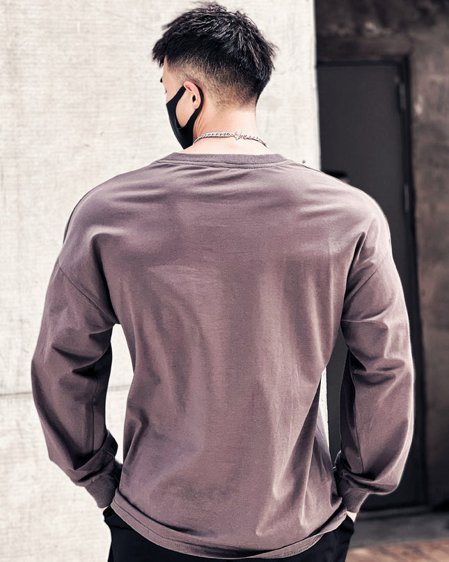 Loose Fitness Clothes Sports Clothes Long Sleeve T-shirt Pullover Hoodie Thin Section Men