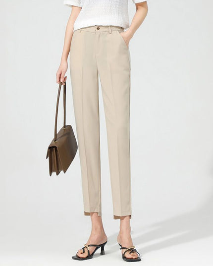 Cropped Harem Suit Pants Women's Loose Casual Cigarette Pants