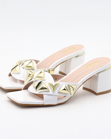 Season Open Toe High Shoes Chunky Heel All-matching Women's Simple Outdoor Sandals