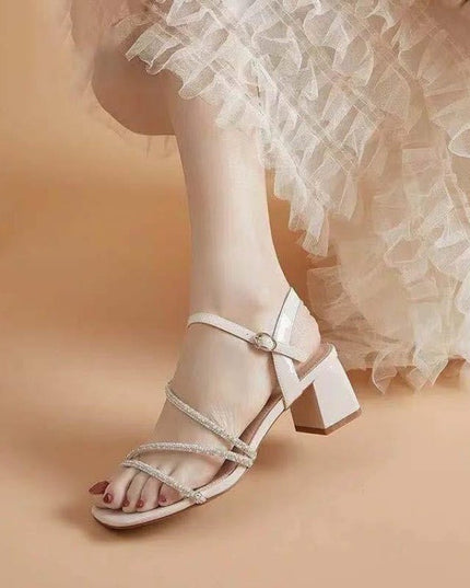 Women's Simple Casual Mid Heel Sandals