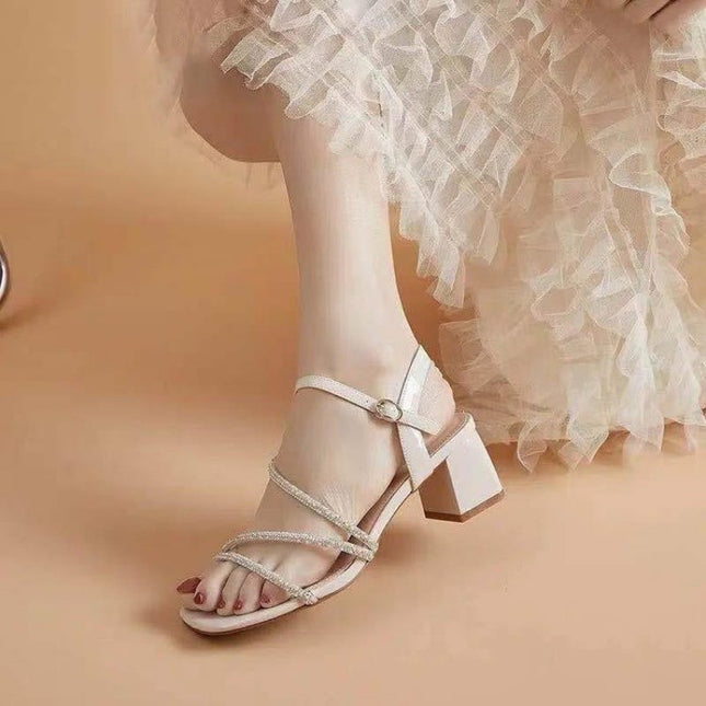 Women's Simple Casual Mid Heel Sandals