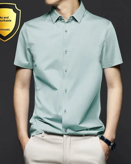 Non-ironing Short-sleeved Shirt Men's Anti-wrinkle Business