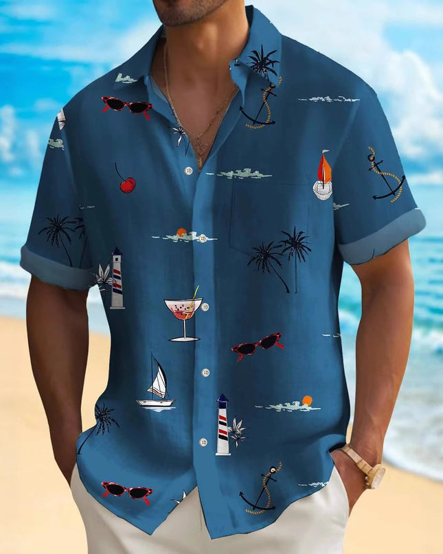 Men's Fashion Hawaiian Digital Printing Shirt