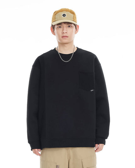 Men's American Retro Heavy Round Neck Sweater