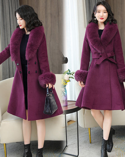 Double-sided Woolen Coat Women's Korean-style Thickened